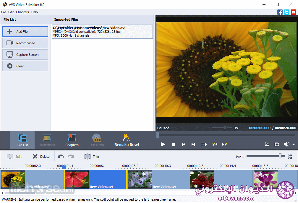 Avs video remaker screenshot 01