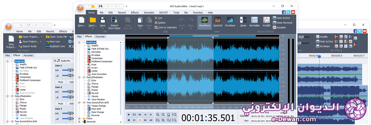 Audio editor en header