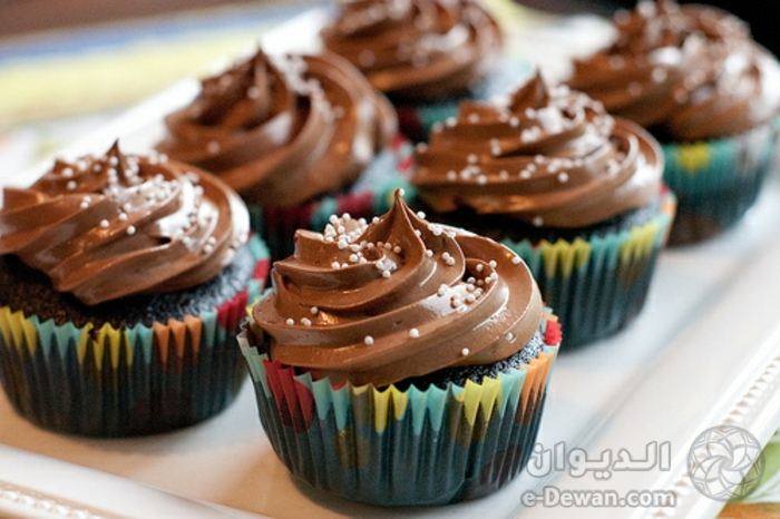 Kuchen ohne ei schoko cupcakes schokoladenglasur schokoladendekoration zuckerstreusel dekoration