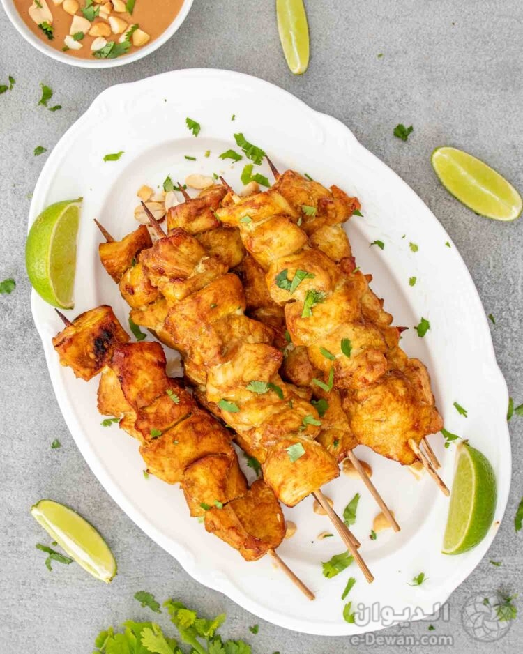 Chicken satay with peanut sauce 1 13 750x938