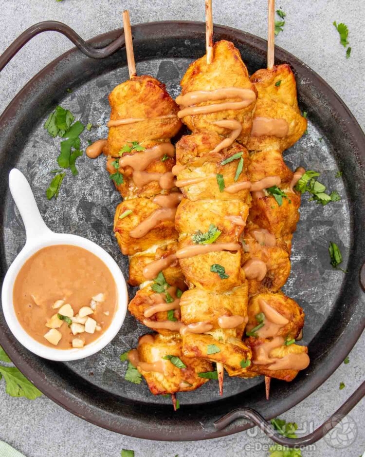 Chicken satay with peanut sauce 1 14 750x938